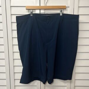 Ben Hogan Performance Flat Front Flex Waistband Golf Shorts Size 46 Navy